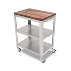 image of John Boos WAL-CU-CULART30 Cucina Culinarté Cart w/ Removable Cutting Board Top, Black Walnut