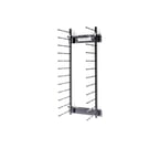 image of JackStack JS012HW, 12-Plates Wall Mount Plate Rack with Steel Construction and Black Powder Coated 
