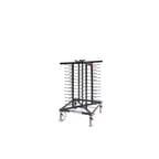 image of JackStack JS052F, 52-Plates Mobile Plate Rack with Steel Construction and Black Powder Coated 