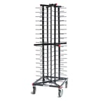 image of JackStack JS072, 72-Plates Mobile Plate Rack with Steel Construction and Black Powder Coated 