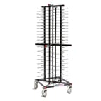 image of JackStack JS088 JS072, 88-Plates Mobile Plate Rack with Steel Construction and Black Powder Coated 