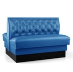 image of JustChair JBD-SBT-36-GR3 Custom Booth, Double Button Tufted Back, Upholstered Seat, 36" Height