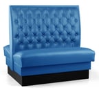 image of JustChair JBD-SBT-48-GR3 Custom Booth, Double Button Tufted Back, Upholstered Seat, 48" Height