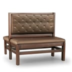 image of JustChair JBD-WT-SBT-42-GR3 Custom Booth, Double Button Tufted Back, Upholstered Seat, 42" Height