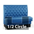 image of JustChair JBSB-SBT-HC-42-GR3 1/2 Circle Corner Booth, Button Tufted Back, Upholstered Seat, 42" Height