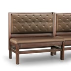 image of JustChair JBSB-WT-SBT-42-GR1/COM Banquette Bench, Button Tufted Back, Upholstered Seat, 42" Height