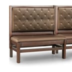 image of JustChair JBSB-WT-SBT-48-GR3 Banquette Bench, Button Tufted Back, Upholstered Seat, 48" Height