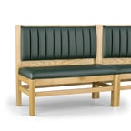image of JustChair JBSB-WT-UCH-42-GR3 Banquette Bench, Vertical Channel Back, Upholstered Seat, 42" Height