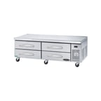 image of Kool-It KCB-74-4M 74"42 Drawers Refrigerated Chef Base w/ Marine Edge Top