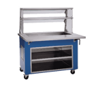 image of Delfield KCI-96-NU 96" Shelleyglas® Ice-Cooled Cold Food Serving Counter, Fiberglass Enclosed Base, (6) Pan