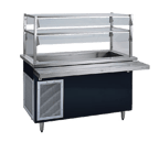 image of Delfield KCSC-96-BP 96" Shelleyglas® Refrigerated Cold Food Serving Counter w/ Enclosed Base, (6) Pan