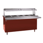 image of Delfield KCSC-96-EFP 96" Shelleyglas® Liquitec™ Cold Food Serving Counter w/ Enclosed Base, (6) Pan