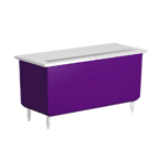 image of Delfield KCU-74-NU 74" Shelleyglas® Mobile Beverage Serving Counter w/ Enclosed Base