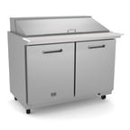 image of Kelvinator KCHMT48.18 48" Mega Top Sandwich/Salad Prep Table w/ 2 Doors, 18 Pans