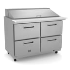 image of Kelvinator KCHMT48.18.2D 48" Mega Top Sandwich/Salad Prep Table w/ 4 Drawers, 18 Pans