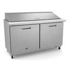 image of Kelvinator KCHMT60.24 61" Mega Top Sandwich/Salad Prep Table w/ 2 Doors, 24 Pans