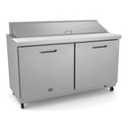 image of Kelvinator KCHST60.16 61" Two Section Sandwich / Salad Prep Table w/ 2 Door, 16 Pans