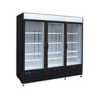 image of Kool-It KGF-72DV 81" 3 Glass Door Freezer Merchandiser in Black, 72 cu. ft., Double Voltage