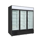 image of Kool-It KGM-75 78" 3-Section Merchandiser Refrigerator with Swing Glass Door, 73 cu. ft.
