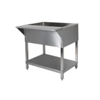 image of Klinger's Trading CP3 47" Stationary Ice-Cooled Cold Pan Table, (3) Pan