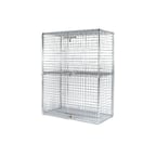 image of Klinger's Trading SECURITYCAGE-2448 Wire Security Cage Unit with Chrome Finish, 48" x 24" x 63"