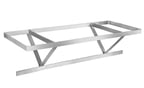 image of Klinger's Trading SC36 36" Stainless Steel Double Bar Ceiling Mounted Pot Rack with 18 Double Hooks