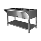 image of Klinger's Trading SW3H120 47" Electric Hot Food Serving Counter, (3) Sealed Wells