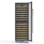 image of Koolmore KM-CW155DZ-SS 23" Glass Door Wine Refrigerator, Dual Temperature, 155 Bottles