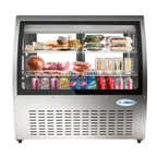 image of Koolmore RD18C-SS 47" Curved Refrigerated Deli Display Case