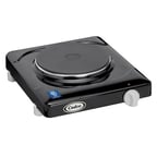 image of Cadco KR-1 11-1/2" Electric Countertop Hotplate w/ (1) Solid Burner, Black Enamel, Infinite Controls, 1.5 kW, 120v 