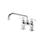 image of Krowne 15-408L Royal Series Low Lead Deck Mount Faucet w/ 4" Centers, 8" Swing Spout