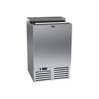 image of Krowne BC24-SS 24" Stainless Steel Flat Top Bottle Cooler w/ 1 Sliding Lids, 1 Divider Rack