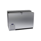 image of Krowne BC48-SS 48" Stainless Steel Flat Top Bottle Cooler w/ 2 Sliding Lids, 3 Divider Racks