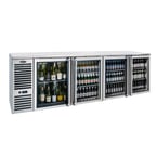 image of Krowne BS108 108" 4 Section Back Bar Cooler with Solid Door
