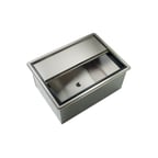 image of Krowne D2712 27" Drop-In Ice Bin, 73 Lb Capacity, 10" Deep Stainless Steel Liner