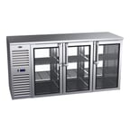 image of Krowne KPT72L 72" Pass-Thru Solid Door Back Bar Cabinet