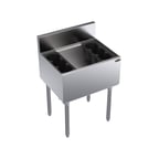 image of Krowne KR19-24-10 24" Underbar Ice Bin/Cocktail Unit w/ 74 lbs., 10-Circuit Cold Plate