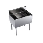 image of Krowne KR19-30DP 30" Underbar Ice Bin/Cocktail Unit w/ 122 lbs., 15" Bin Depth, No Cold Plate