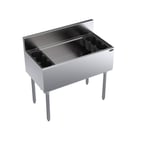 image of Krowne KR19-36 36" Underbar Ice Bin/Cocktail Unit w/ 110 lbs., 12" Bin Depth, No Cold Plate