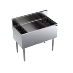 image of Krowne KR19-36DP 36" Underbar Ice Bin/Cocktail Unit w/ 146 lbs., 15" Bin Depth, No Cold Plate