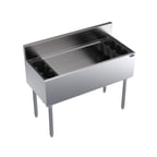 image of Krowne KR19-42 42" Underbar Ice Bin/Cocktail Unit w/ 129 lbs., 12" Bin Depth, No Cold Plate
