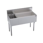 image of Krowne KR19-M42R 42" Bottle Well Bin Underbar Ice Bin/Cocktail Station w/ 92 lb Ice Bin