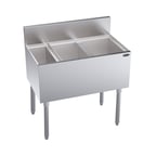 image of Krowne KR19-MS32R Bottle Well Bin Underbar Ice Bin/Cocktail Station  w/ 92 lb Ice Bin