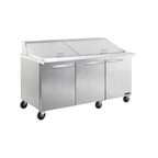 image of Kool-It KSTM-72-3 72" Mega Top Sandwich / Salad Prep Table w/ 3 Doors, 30 Pans