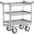 image of Lakeside 155047 Multi-Terrain Mobility Cart with 8" Casters and 3 Shelves (21" x 33")