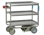 image of Lakeside 163422 3-Tier Motorized Utility Cart w/ 1000 lb. Capacity