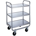 image of Lakeside 4939 33" Handler™ 2-Shelf Stainless Steel Tough Transport Utility Cart 