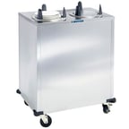 image of Lakeside 5212 Mobile Enclosed 2-Stack Dish Dispenser w/ 12.25" Dia. Dish Size, Unheated