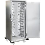 image of Lakeside 6537 5 Pan Capacity End Load Stainless Steel Enclosed Bun / Sheet Pan Rack