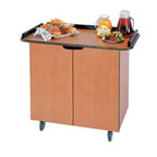 image of Lakeside 67105 Enclosed Breakout Dining Station with 1 Fixed Shelf, 2 Hinged Doors